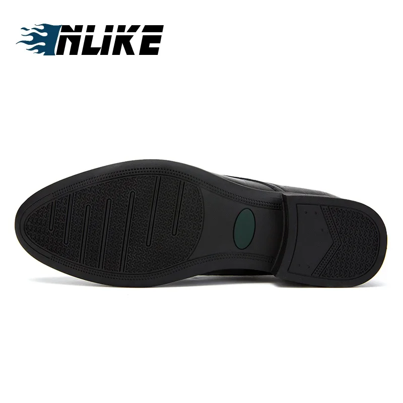 INLIKE Men Pointed Toe Genuine Leather Shoes Wedding Oxfords Dress Formal |