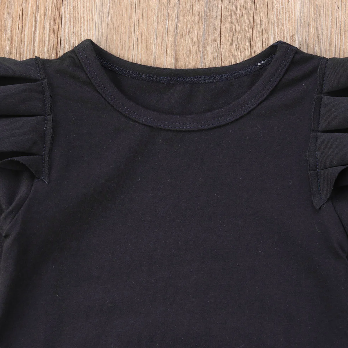 PUDCOCO Fashion Girl Princess Fly Sleeve Dress Kid Baby Party Wedding Pageant Long Sleeve Autumn cotton Dresses Clothes 1-6T
