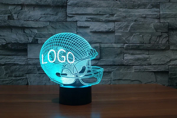 7 Color Football Style colorful touch LED lights lamp 3D Changing Atmosphere Bedroom Table Decor For Dallas Cowboys | Освещение