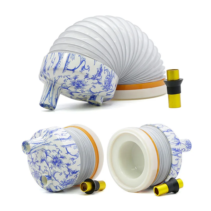 Новый дизайн путешествия портативный кальян дерево и керамика цвет пластик