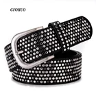 Ремень женский из искусственной кожи с декоративные заклепки, универсальный модный широкий пояс в стиле ретро, в европейском и американском стиле