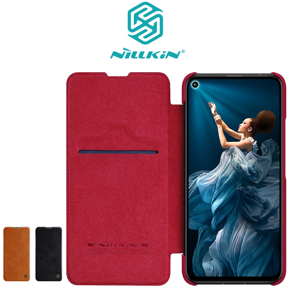 Чехол для Huawei Honor 20 Pro чехол Nillkin QIN с откидной крышкой и карманом карт кожаный |