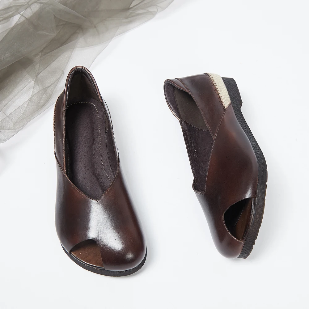 Низкие туфли ручной работы кожаные с мягкой подошвой | Обувь