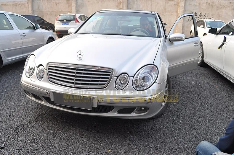 Высококачественный чехол для автомобиля для Benz W211 E240 E200 E280 фары светодиодный DRL Объектив двойной луч HID Xenon