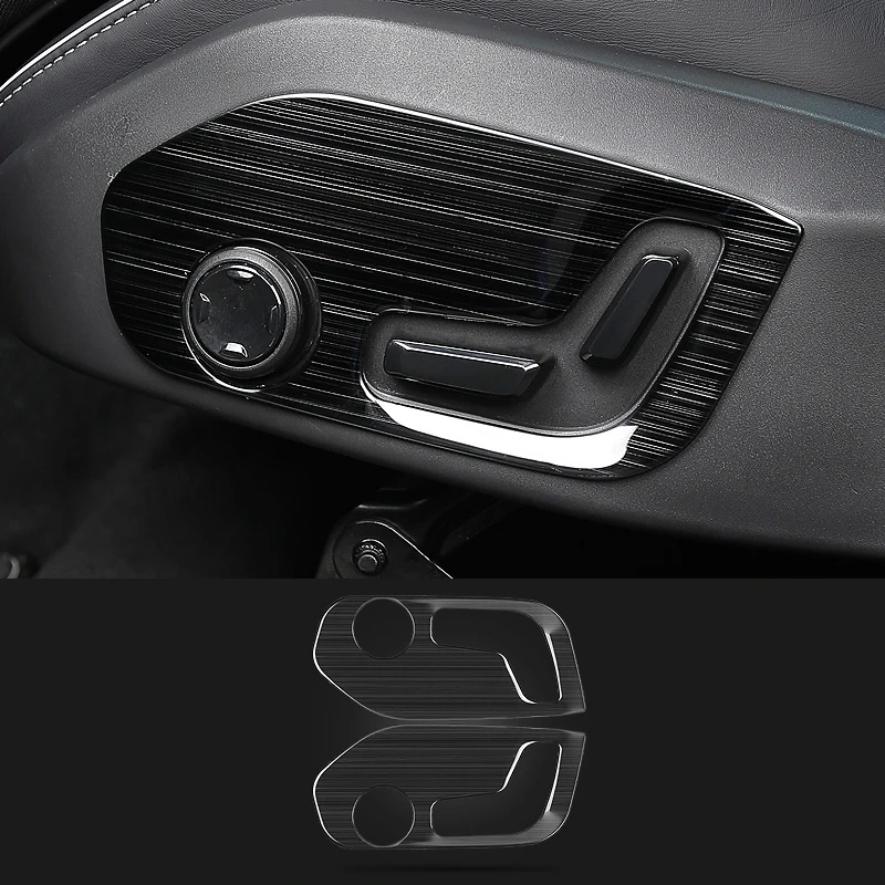 2pcs Для Volvo XC60 черный Титан Нержавеющая сталь интерьер автомобиля декоративный отделка литья крышка автомобиля Стайлинг Аксессуары - Цвет: 2pcs