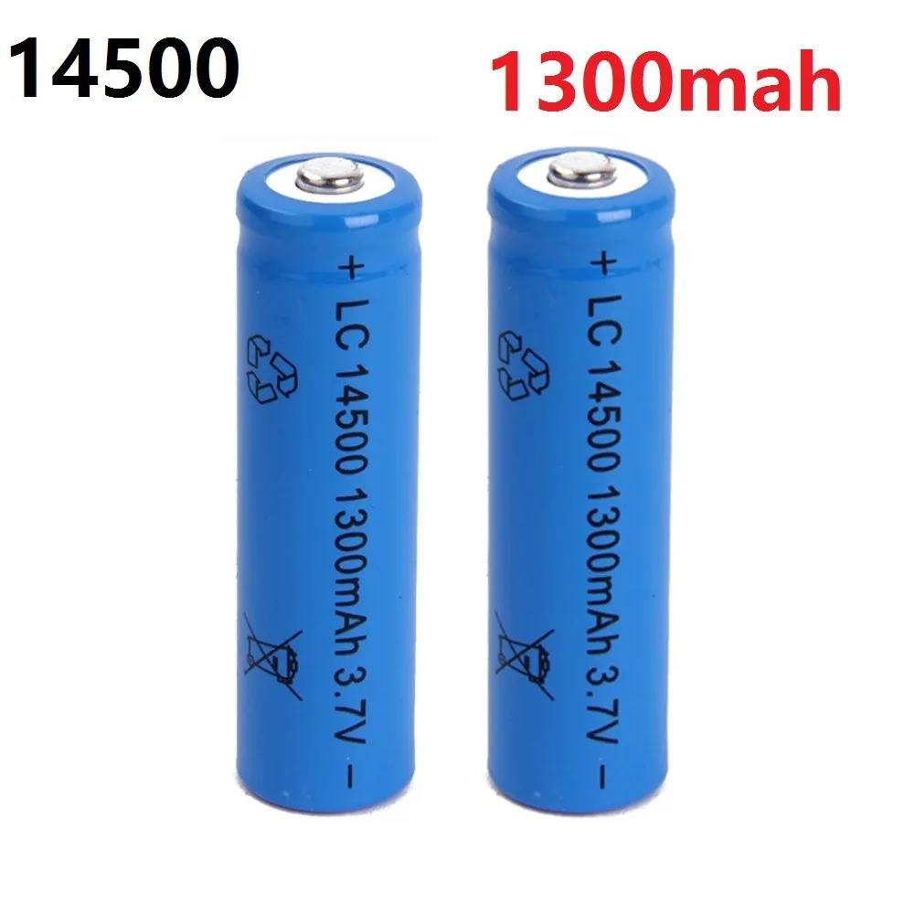 2 шт батареи+ 1 шт зарядных устройств 3,7 V 14500/16340/18650 аккумуляторная батарея для светодиодный игрушка-фонарик батарея 3,7 v 1300mah 2200mah