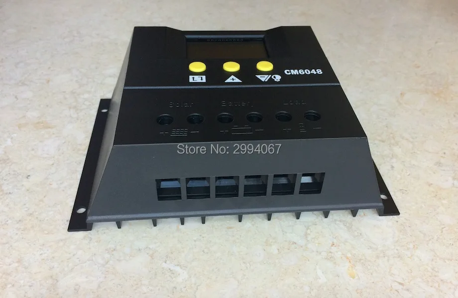 12V 24V автоматическая работа 60A LCD Интеллектуальный Солнечный PV Контроллер заряда