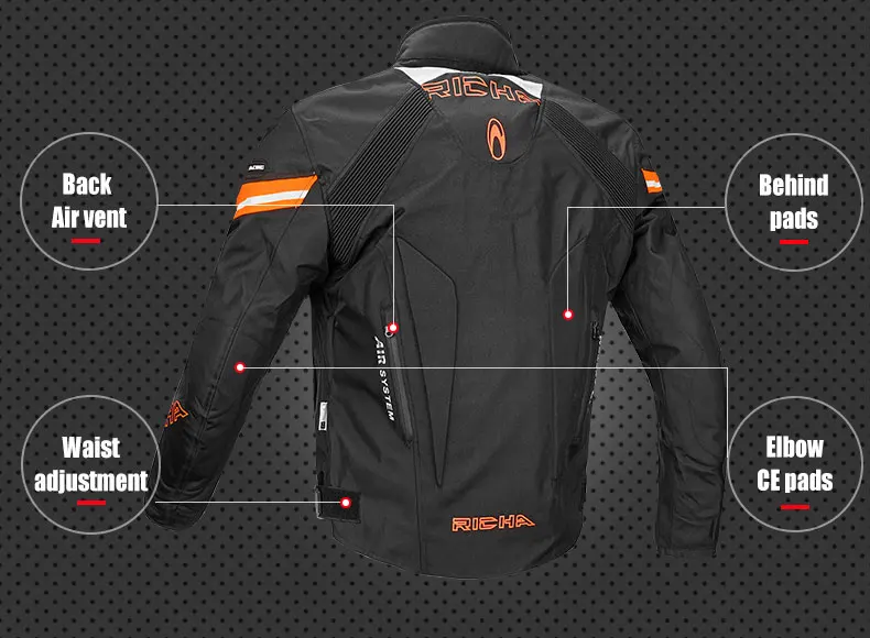 RICHA moto cross suit защитная накладка зимняя куртка для мотокросса куртка для верховой езды штаны Защитные комплекты для мотоциклистов