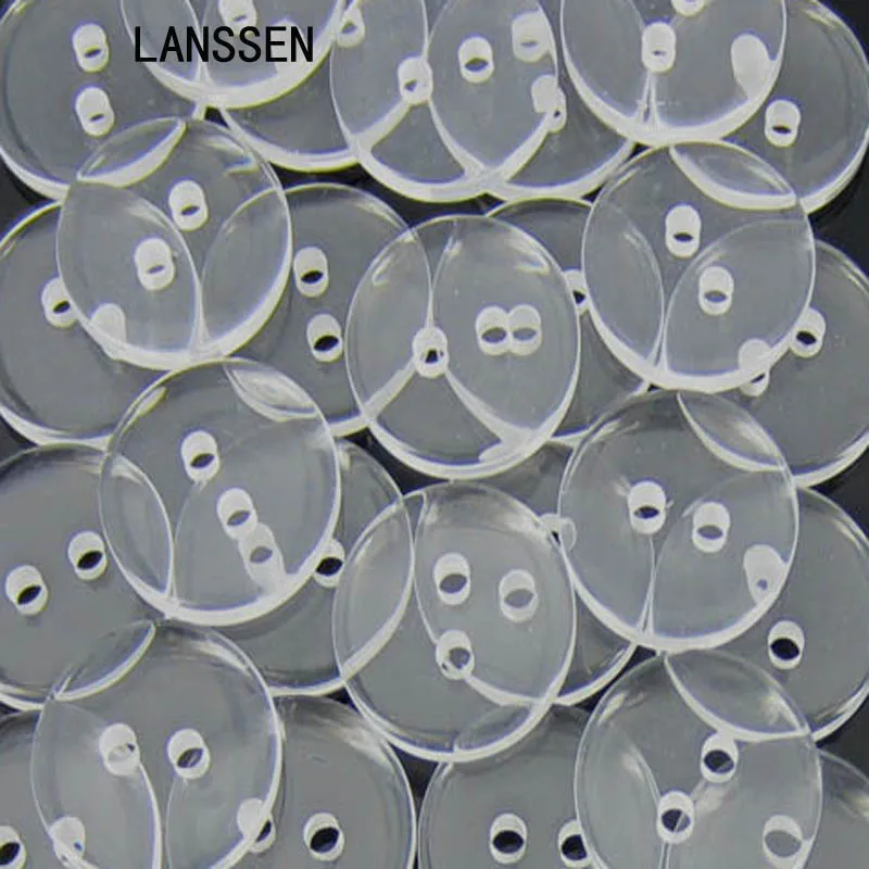 100 шт 1/2 &quotчистые Швейные Кнопки Скрапбукинг 2 отверстия чистая рубашка оптом