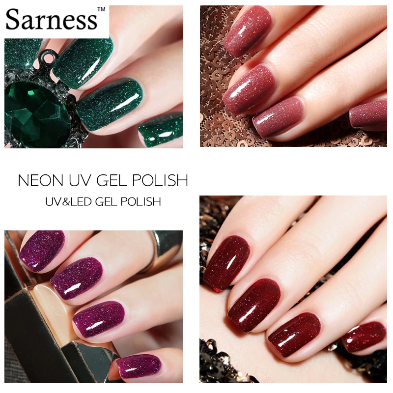 Sarness Полупостоянный Неоновый Цвет замочить от гель лак Набор Блестящий неоновый