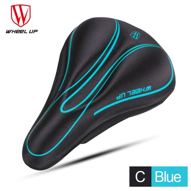 chongfeng blue Колесо вверх для велосипеда из силикона переднее седло Крышка MTB Горная дорога велосипед мягкий удобный гель колодки подушка крышка Седло части велосипеда - Цвет: chongfeng blue
