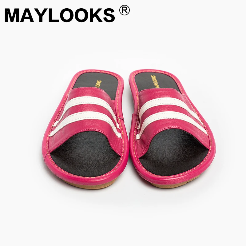 Дамы Шлёпанцы для женщин весной и летом Пояса из натуральной кожи домашние