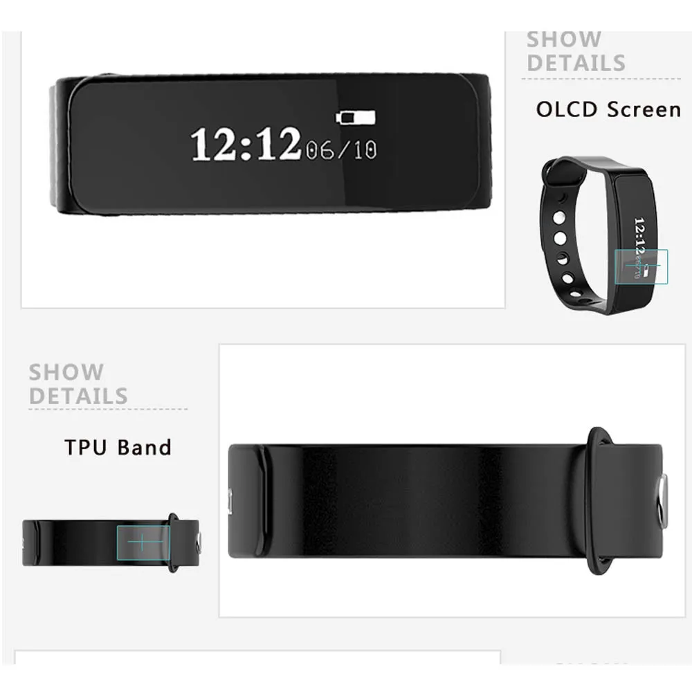 EPULA W05 0 86 дюймов OLED Новые водонепроницаемые Bluetooth наручные Смарт часы спортивный