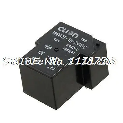 

DC 24V Coil SPST 4 Pin 40A Mini Power Relays PCB Type HHC67E-1H(T90)