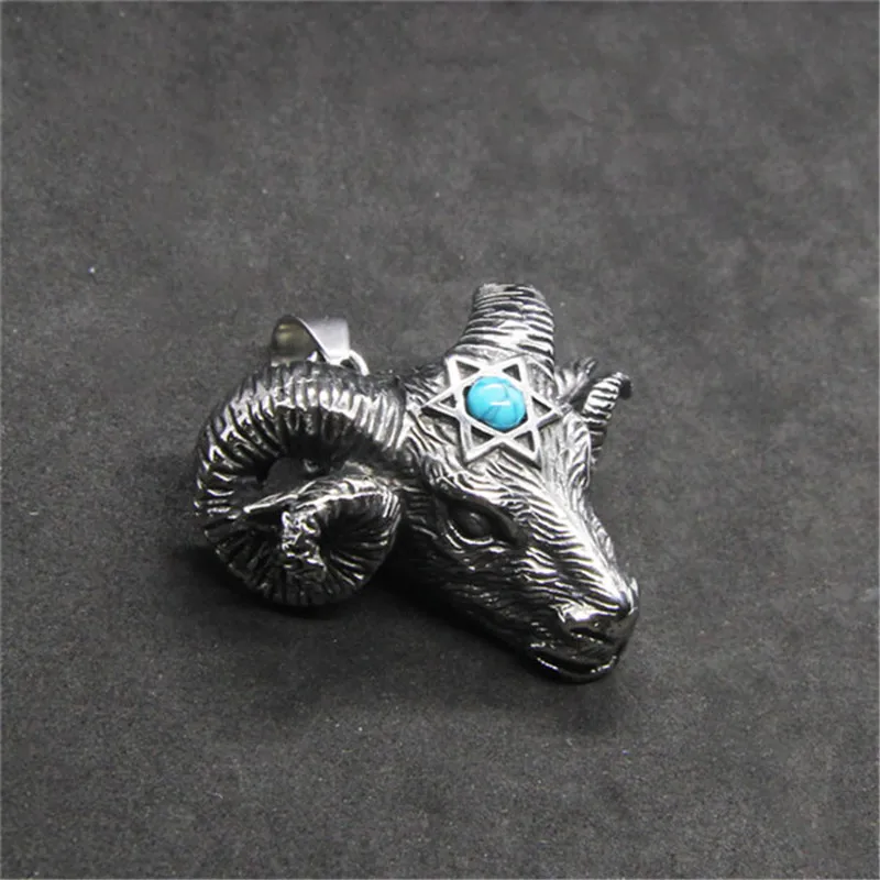 Новейший кулон Rany &amp Roy с каменной головой овцы Байкерская модная крутая Подвеска