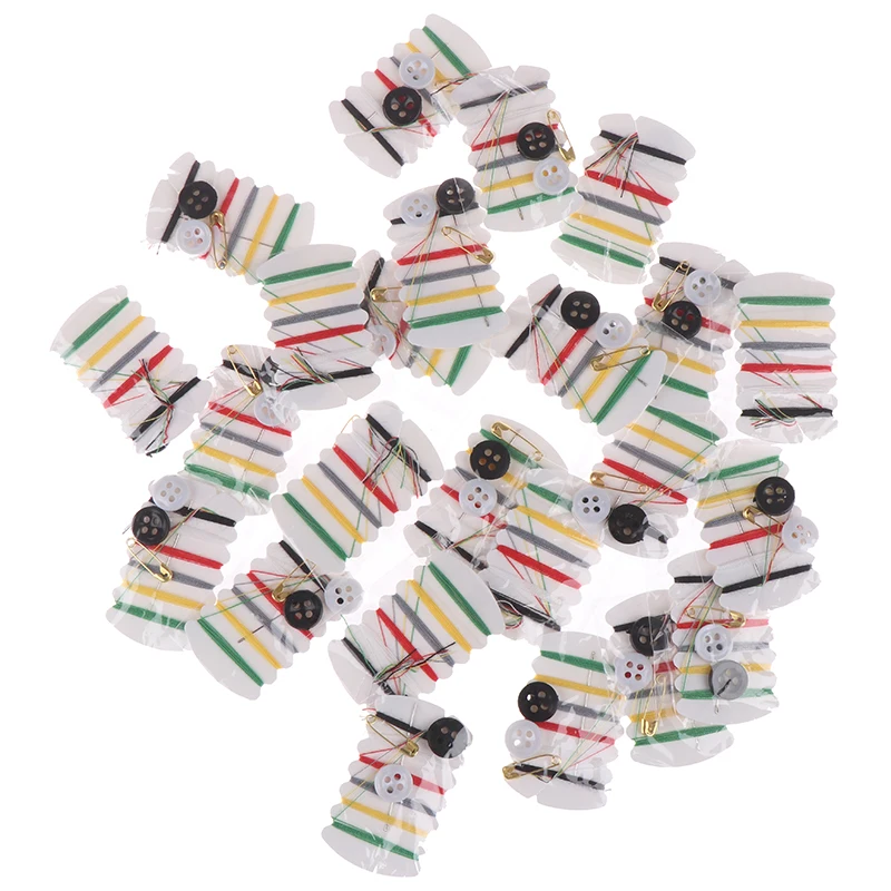 Портативный набор инструментов для путешествий пуговиц с иглами ручного шитья