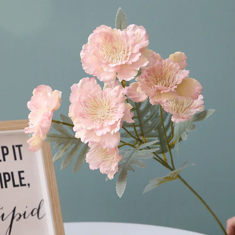 

Искусственное растение, 6 голов, пионы, цветы для дома, 3 шт.