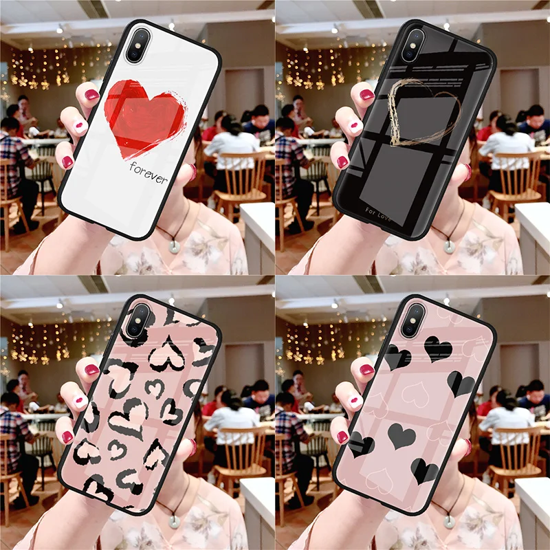 Мягкий чехол из закаленного стекла с леопардовым принтом для iPhone XS MAX XR 6 7 8 6S Plus 9 10