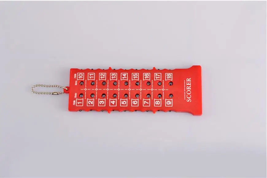 18 отверстий гольф ход счетчик очков карточка индикатор с брелоком цвет