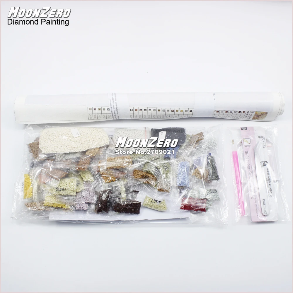 Moonzero Алмазная вышивка картина красочные картины искусство Вышивка Стразы