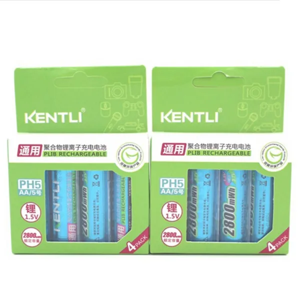 8 шт. KENTLI 1 5 v 3000mWh литий-полимерный литий-ионный аккумулятор AA батарея + 4 канала bays