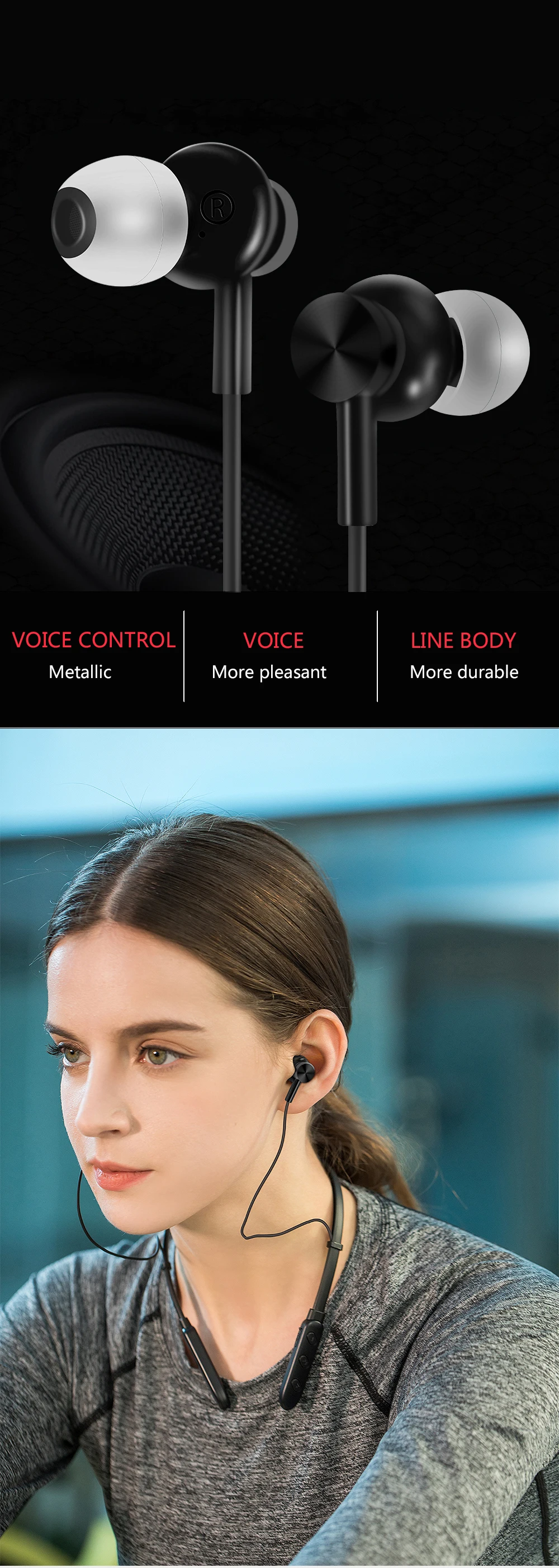 Беспроводные наушники с Bluetooth, спортивные стереогарнитура, Висячие шеи с микрофоном, наушники для телефона xiaomi