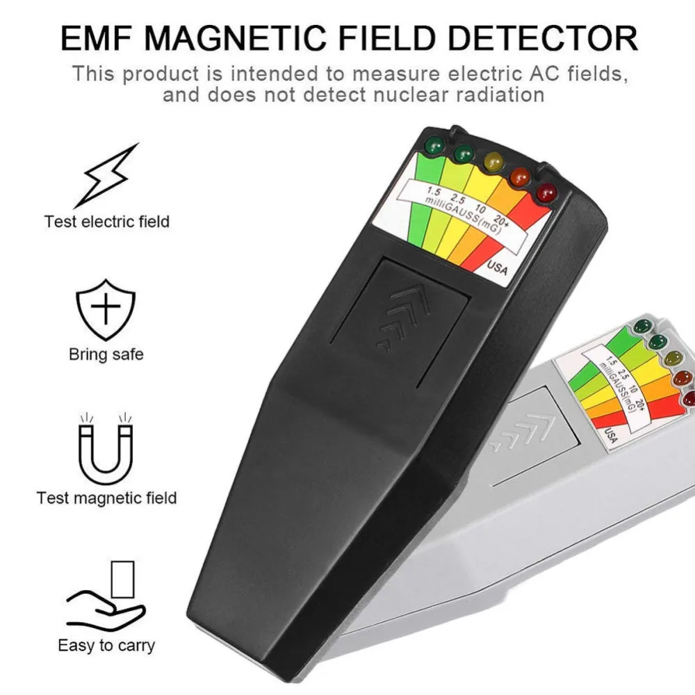 KII K2 электромагнитное поле EMF Гаусс метр призрак детектор для охоты портативный EMF магнитного поля детектор 5 светодиодный Гаусс метр