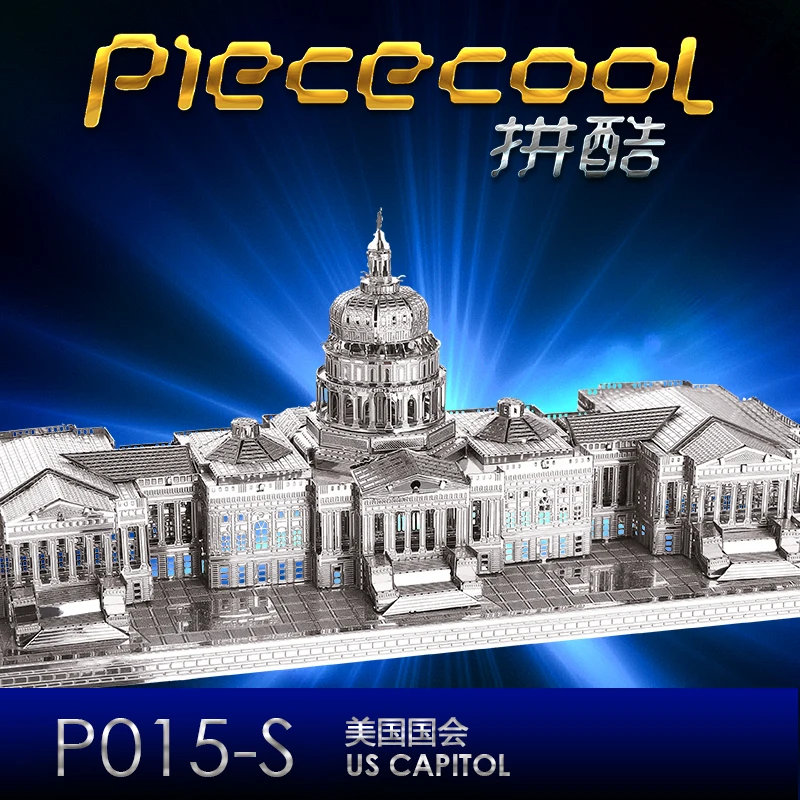 Piececool US Capitol Строительная Архитектура DIY 3D металлическая нано головоломка Сборная