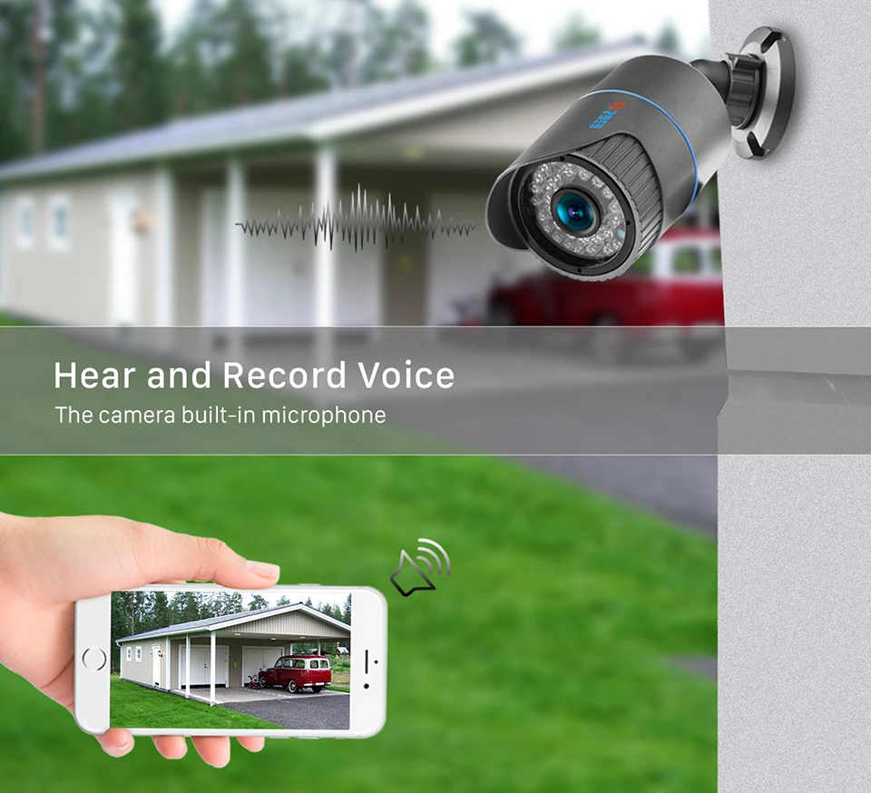 Besder H.265 4CH 48 В POE NVR комплект системы видеонаблюдения 3.0MP Пуля IP камера P2P IR IP66 Открытый Всепогодный видео безопасности наблюдения
