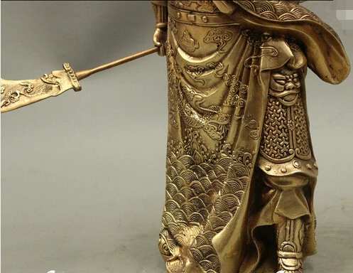Бесплатная доставка&gt 15 &quotКитайский медный Дракон Воин GuanGong GuanYu меч с