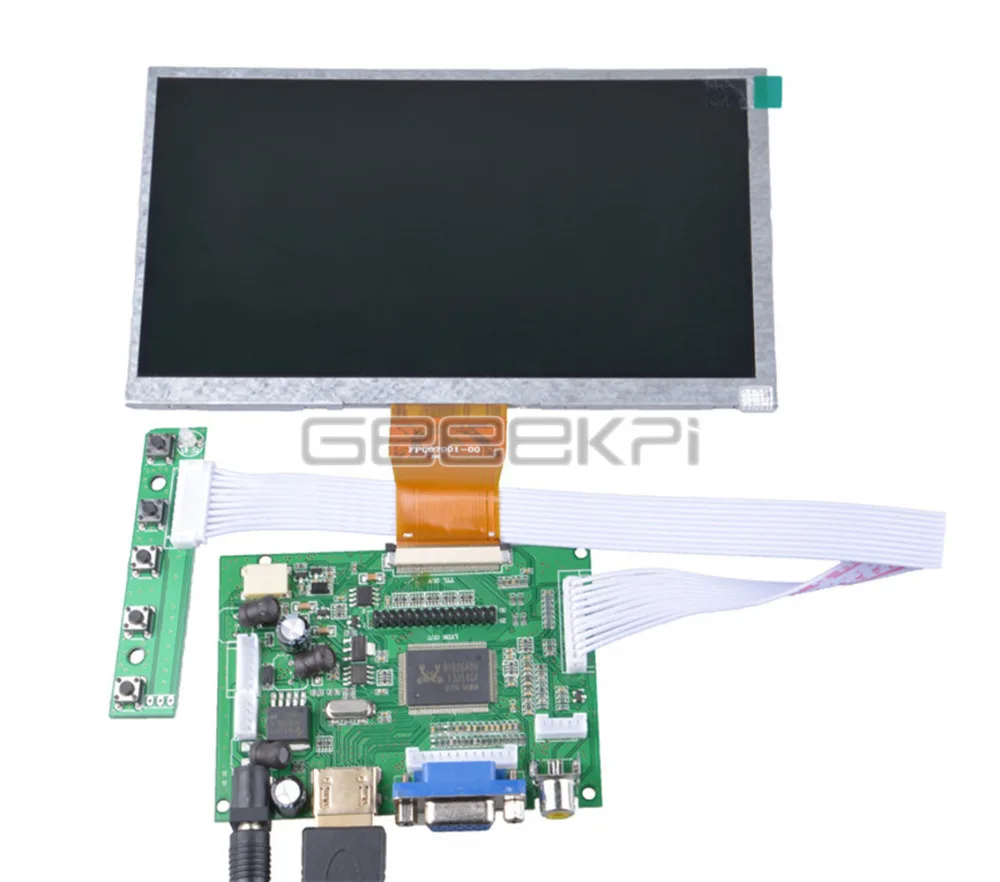 GeeekPi Raspberry Pi 7 дюймов с высоким разрешением 800*480 TFT ЖК-дисплей экран монитор с платой драйвера для Raspberry Pi/Windows