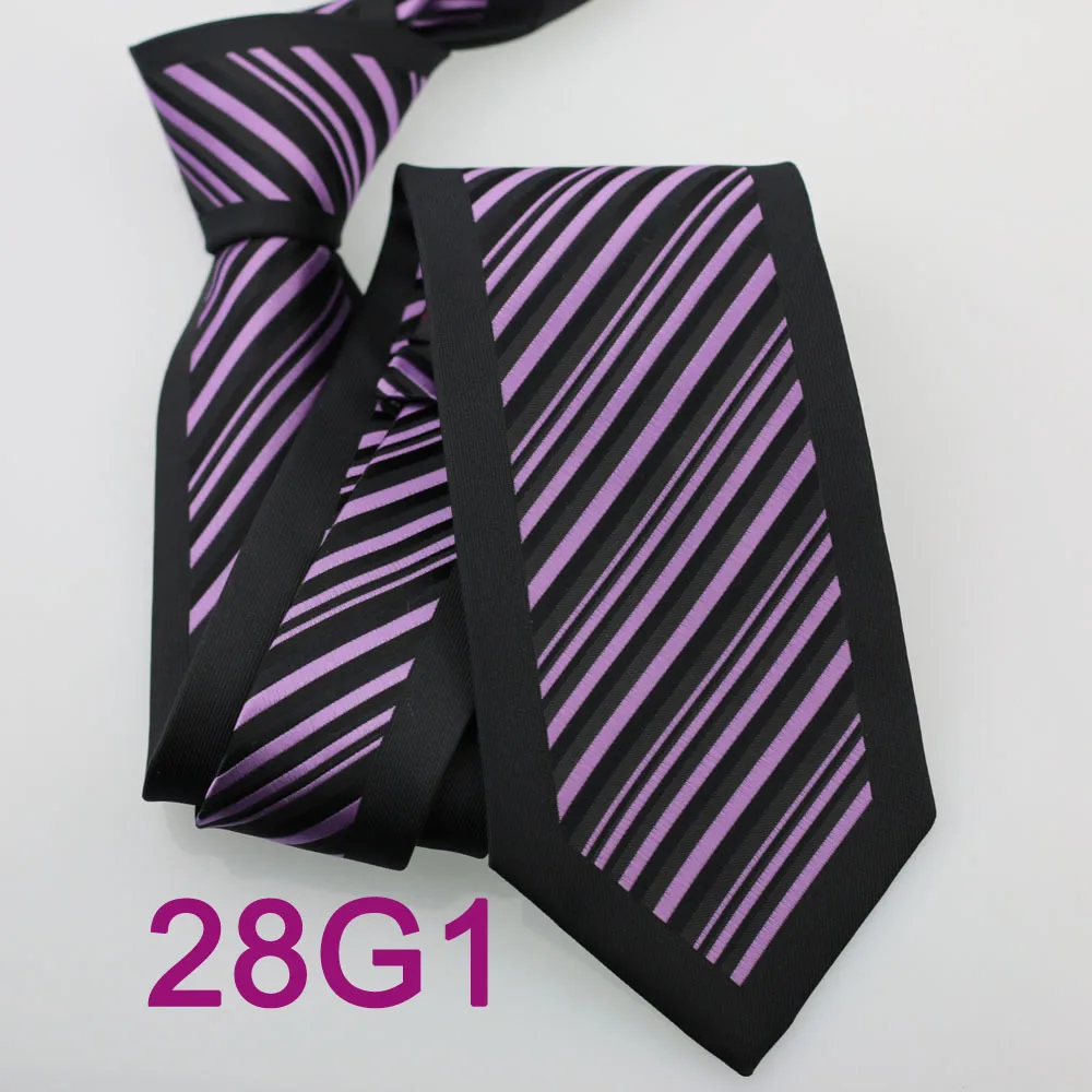 Coachella Men's ties Unique Border Black With Purple diagonal Stripe Woven Necktie Formal Neck tie For Men dress Shirt Wedding |