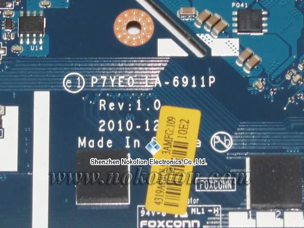 P7ye0 LA-6911P ноутбук материнских плат для acer aspire 7750 ATI графика полный испытанная 4 слот