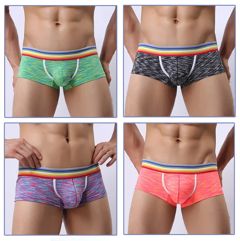 LOBEIOK мужские трусы боксеры 4 шт./партия мягкие трусы боксеры calzoncillos hombre трусы сексуальные L XL XXL XXXL размера плюс Мужское нижнее белье