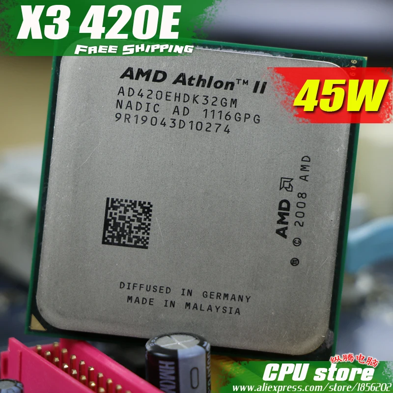 Процессор AMD Athlon II X3 420E процессор трехъядерный (2 6 ГГц/L2 2 м/45 Вт/2000 ГГц) разъем am3 am2 +