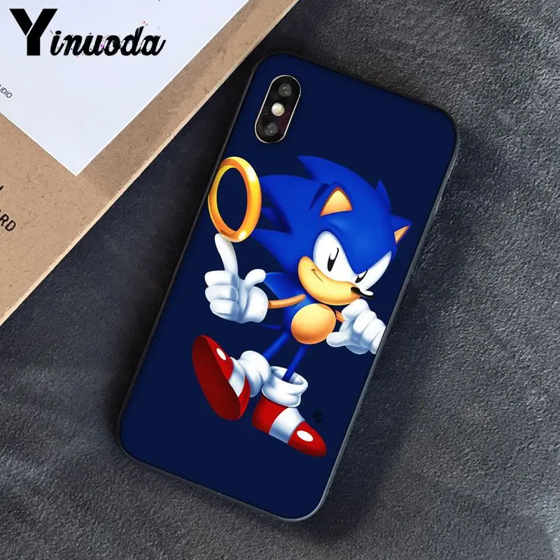 Yinuoda Соник Ежик DIY печать рисунок чехол для телефона чехол для iPhone 5 5Sx 6 7 7plus 8 8Plus X XS MAX XR