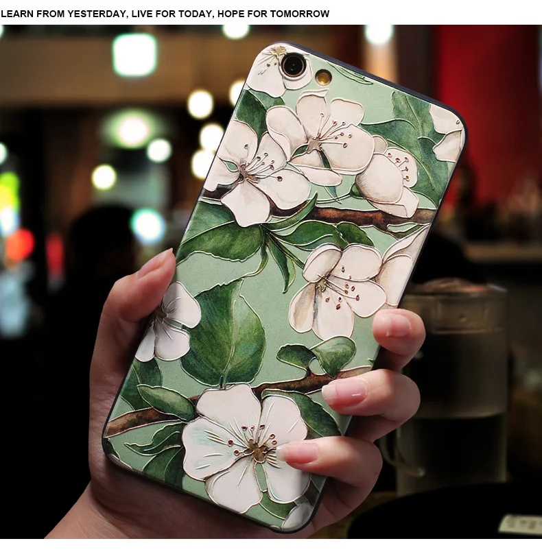 Подходит для iphone6 7 8 x xr xmax мобильный телефон оболочки окрашенные 3D тисненые сливы