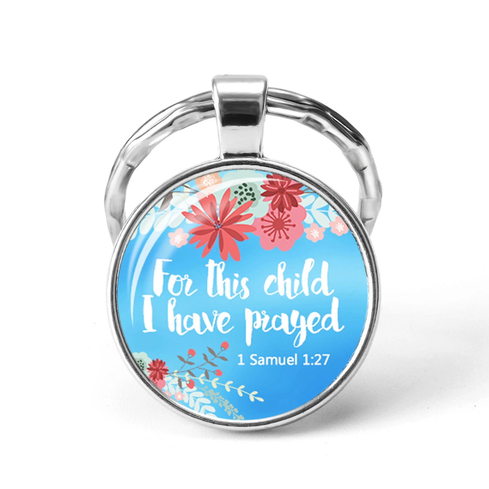 Брелок для ключей Look To The Lord и его сила Библейский стих цепочек цитата из стекла