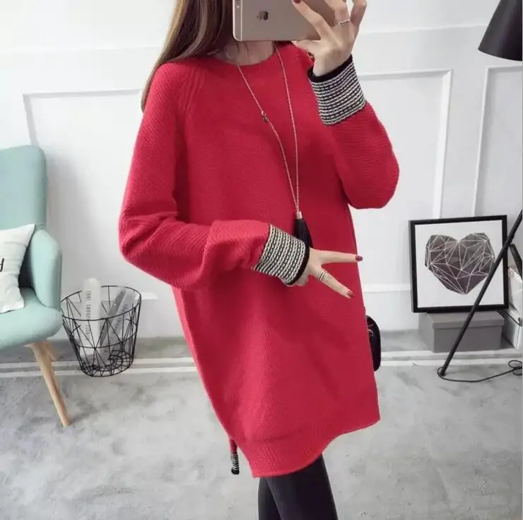 2016 Pullovers Autumn Pullover Winter Warm Women Casual Sweater Knitted Tops | Женская одежда