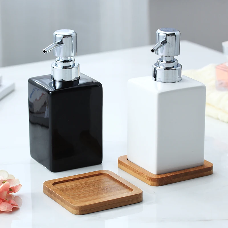 Дозатор жидкого мыла с деревянным подносом 320 лм|dispenser for|dispenser for kitchenbathroom accessories |