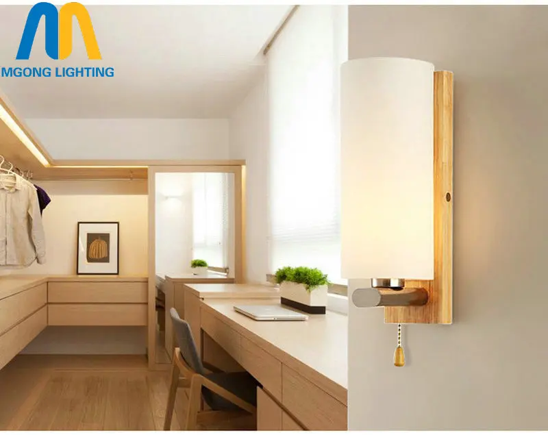 Деревянная светодиодная винтажная настенная лампа E27 110 220 В|wall lamp light|wall sconce