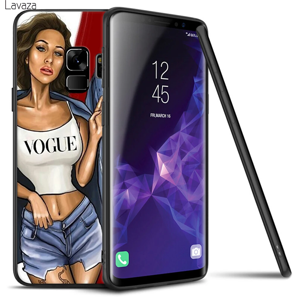 Мягкий чехол Lavaza для мамы и дочки с коричневыми волосами Galaxy A3 A5 2016 2017 A6 plus A7 A8 A9 J6