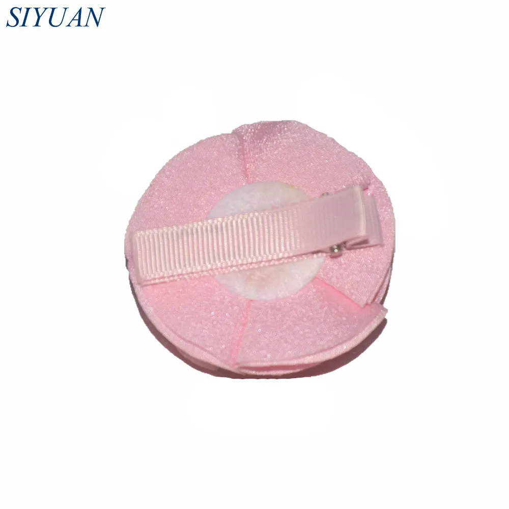 30 шт./лот красочный Шифоновый Цветок розы ручной работы с/без зажима для волос