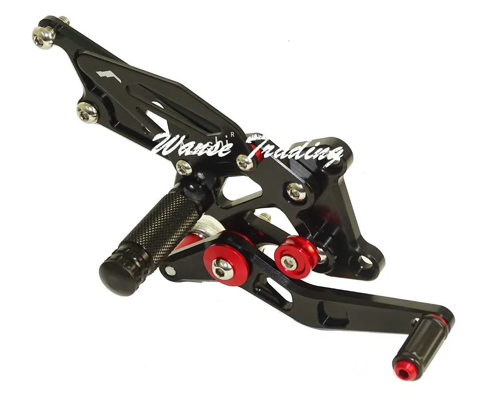 CNC регулируемый Rider Сзади наборы для ухода за кожей Rearset подставка для ног, ухода за кожей ног колышки черный Kawasaki Ninja 250R EX250 2008 2009 2010 2011 2012