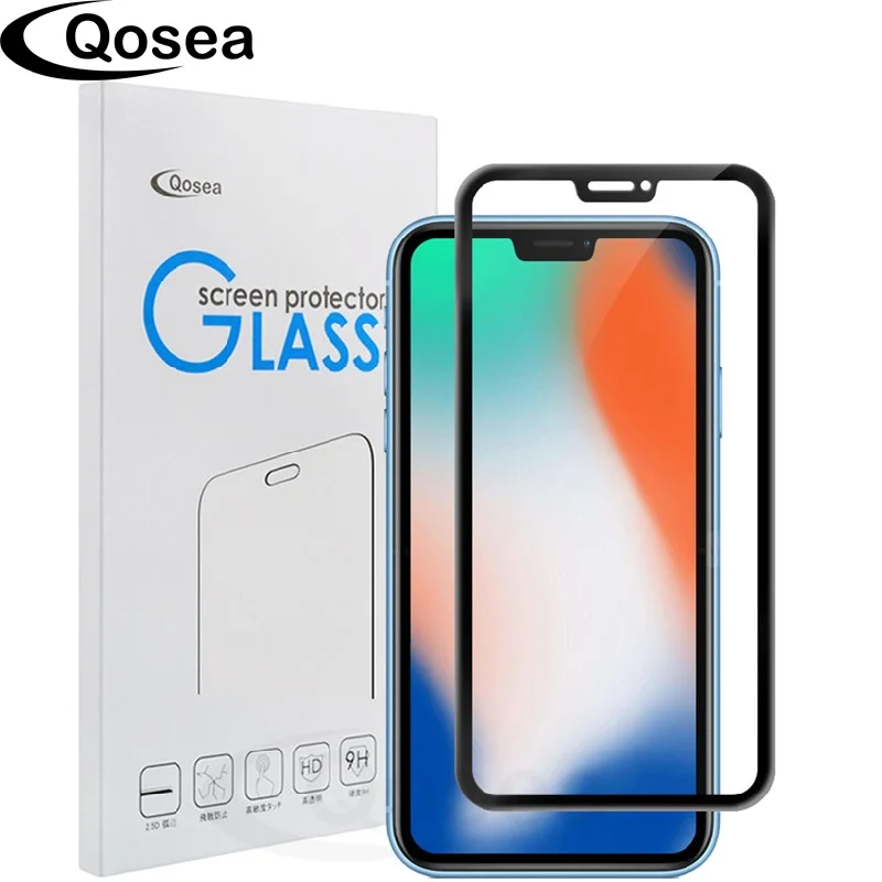 Протектор экрана для iPhone XI XS MAX XR закаленное стекло 9 H 4D круглый полный изогнутый
