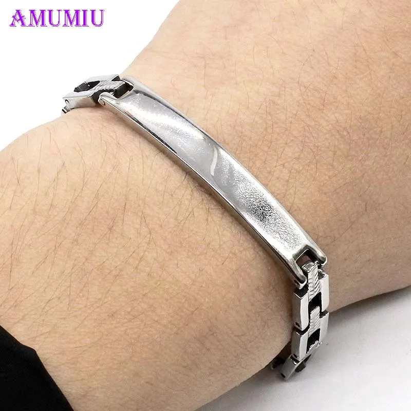 AMUMIU ID браслет 316L из нержавеющей стали лучшие друзья Мода Мужчины Женщины оптом