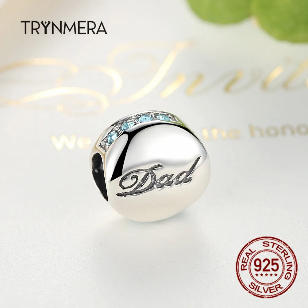 Trynmera натуральная 925 пробы серебра с синими кристаллами папа очаровательный