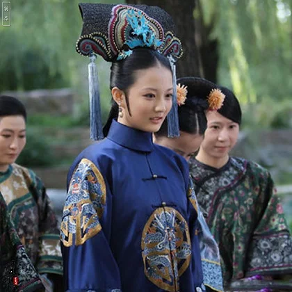 A costume 165cmH Династия Цин принцесса или леди официальный костюм Hanfu для ТВ игры Легенда императрицы Zhenhuan Цин Qizhuang костюм принцессы - Цвет: A costume 165cmH