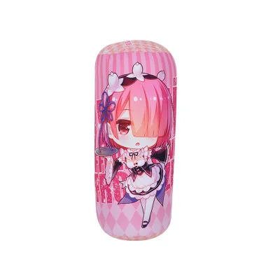 Аниме мультфильм Re: Zero Hajimeru Isekai Seikatsu Колонка подушка для шеи Coussin кровать украшения подарок - Цвет: Черный