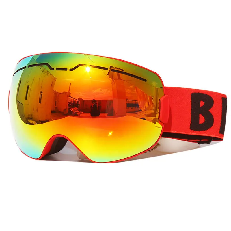 Новые UV400 противотуманные двухслойные мужские лыжные очки большие линзы Лыжная маска очки снежные очки для сноуборда зеркальные очки с покрытием